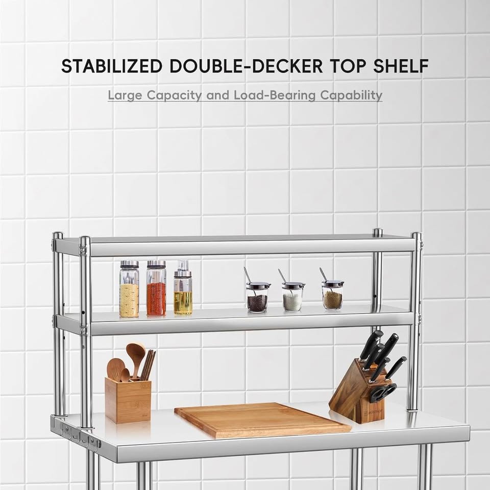 NEW 36" X 24" Commercial Prep Table Stainless Steel Work Table with 36" X 12" Shelf