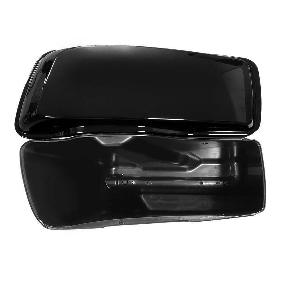 5" Vivid Black Stretched Extended Hard Saddlebags Fit For Harley Touring 2014-Up