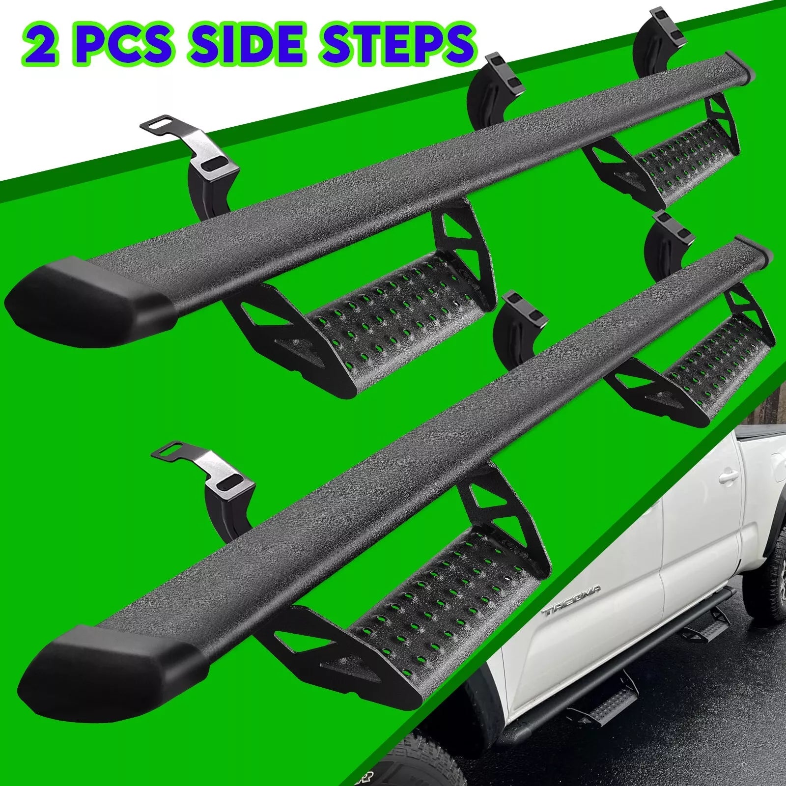 3" Running Boards FOR 2005-2023 Toyota Tacoma Double Cab/Crew Cab Drop Step