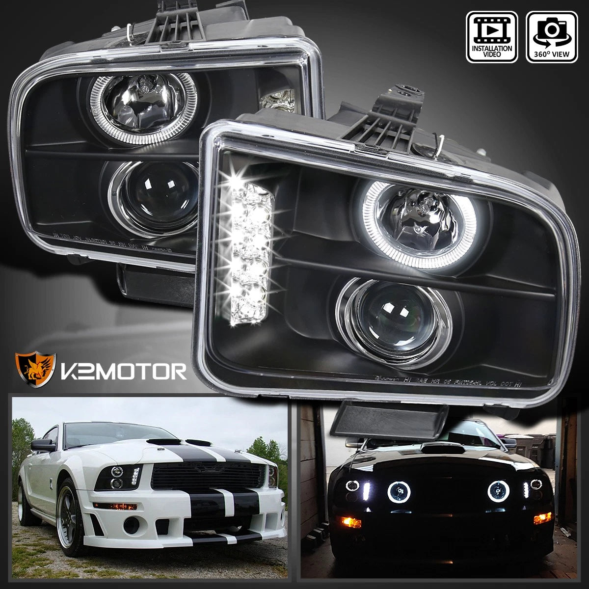 New 2005-2009 Ford Mustang LED Headlights