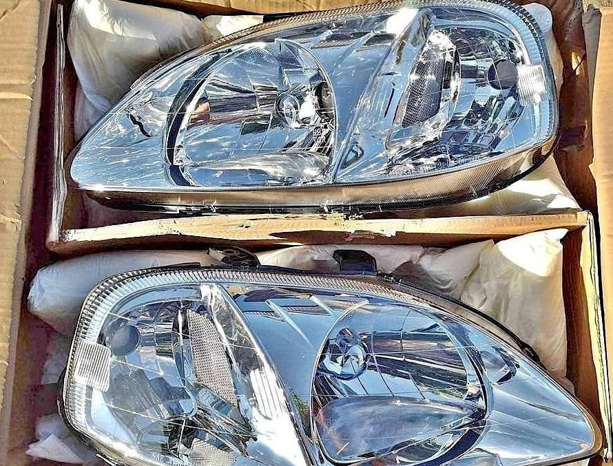 Honda Civic Replacement Headlights (1999-2000) - Halogen Composite Pair