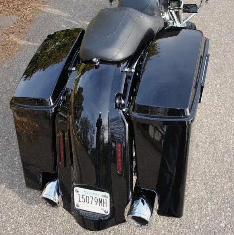5" Vivid Stretched Extended Hard Saddlebags Fit For Harley Touring Models 93-13