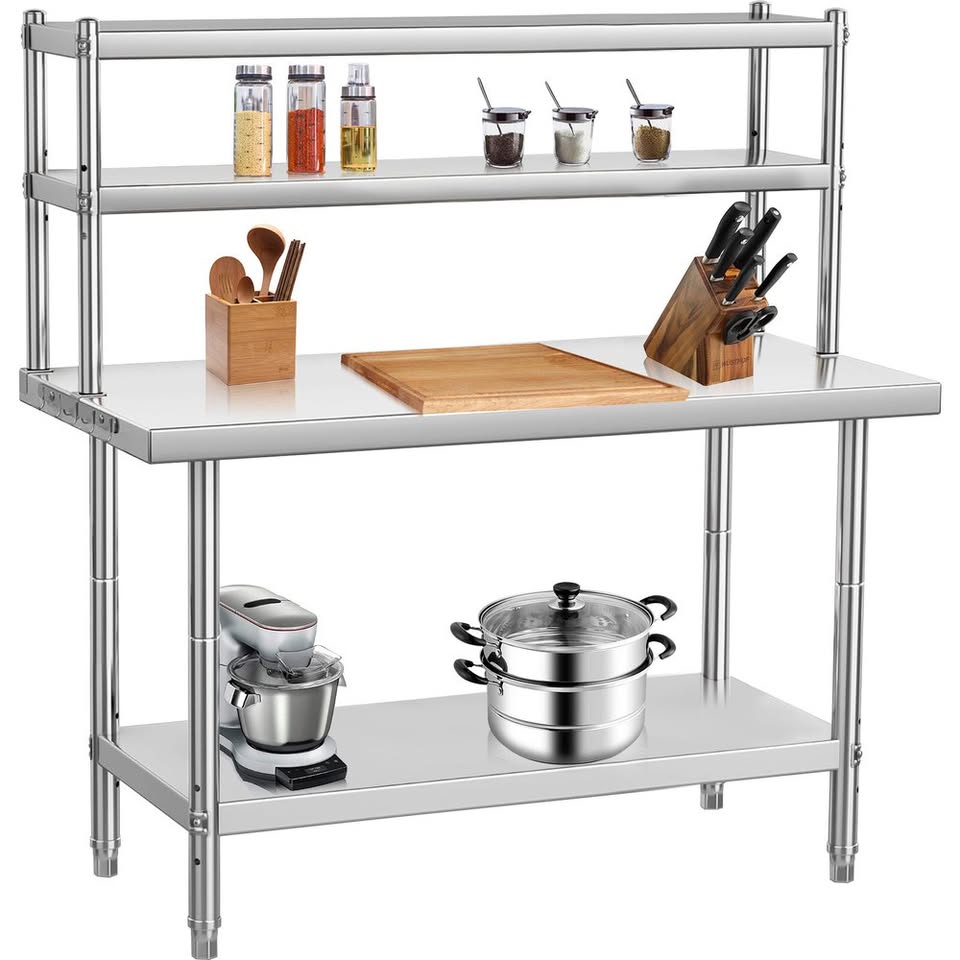 NEW 36" X 24" Commercial Prep Table Stainless Steel Work Table with 36" X 12" Shelf