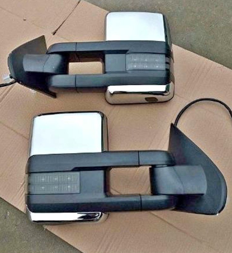 Pair Power Heated Tow Mirror For 14-18 Silverado Sierra 1500 15-18 2500HD 3500HD-(NEW!!!)