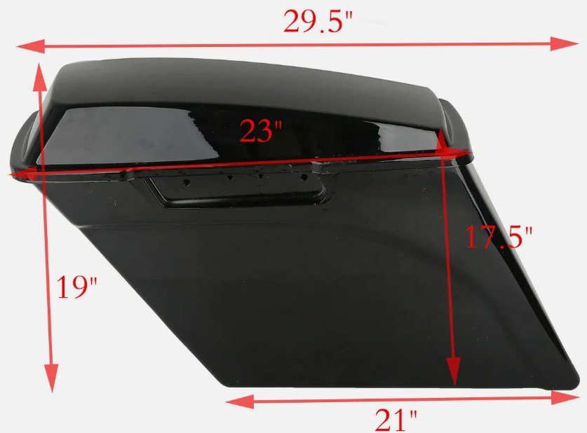5" Vivid Stretched Extended Hard Saddlebags Fit For Harley Touring Models 93-13