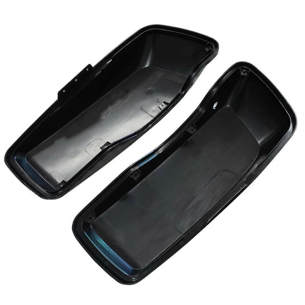 5" Vivid Black Stretched Extended Hard Saddlebags Fit For Harley Touring 2014-Up