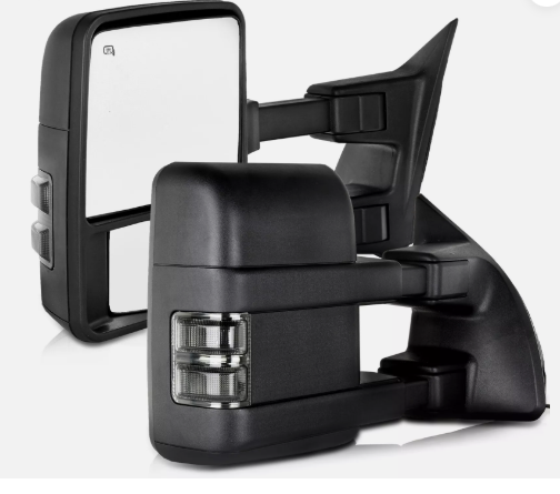 New Tow Mirrors Power Heated For 1999-2002 Ford F-250 Super Duty Pair Set Side