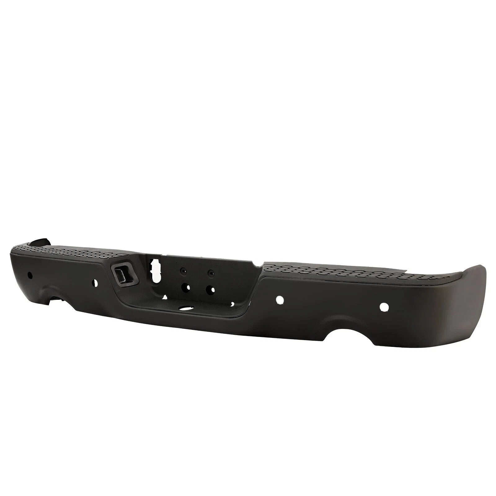 For 2009-2018 Dodge Ram 1500 Black Rear Step Bumper Assembly With Sensor Holes
