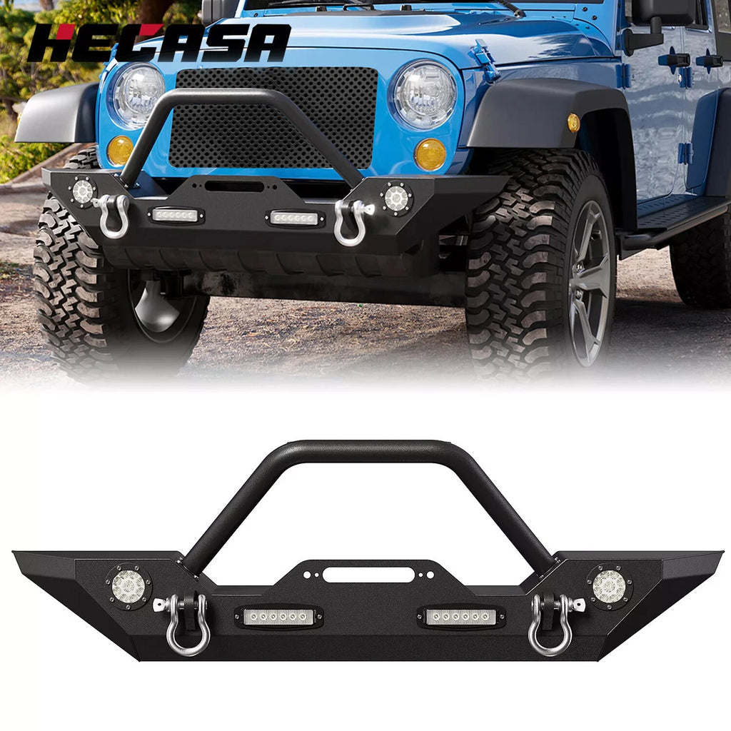 2007-2018 Jeep Wrangler JK Front Bumper w/LED NEW