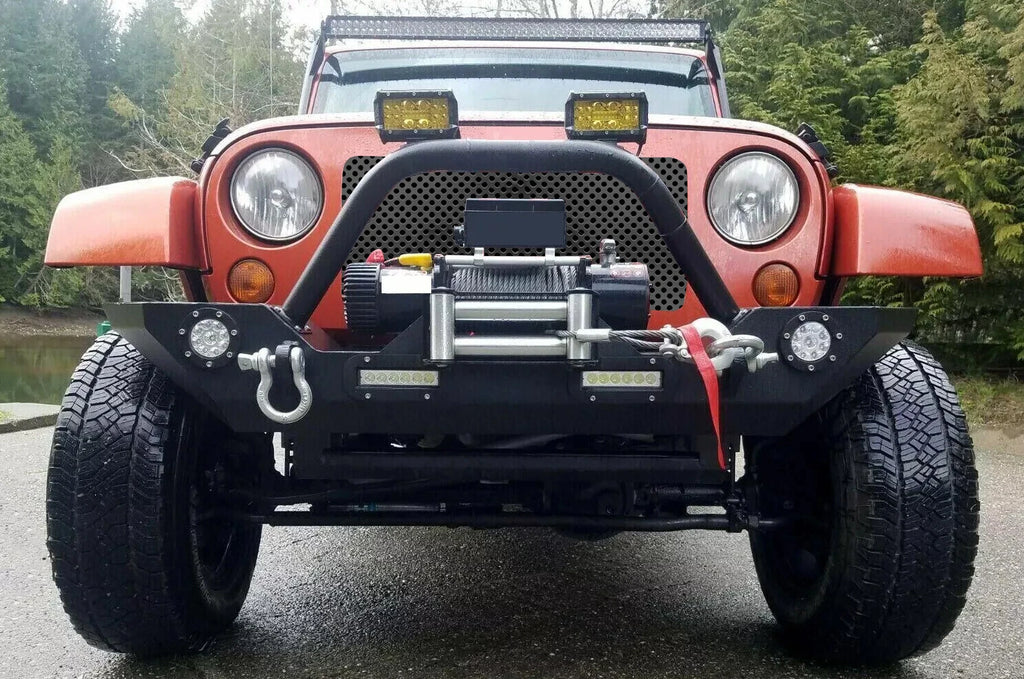 2007-2018 Jeep Wrangler JK Front Bumper w/LED NEW